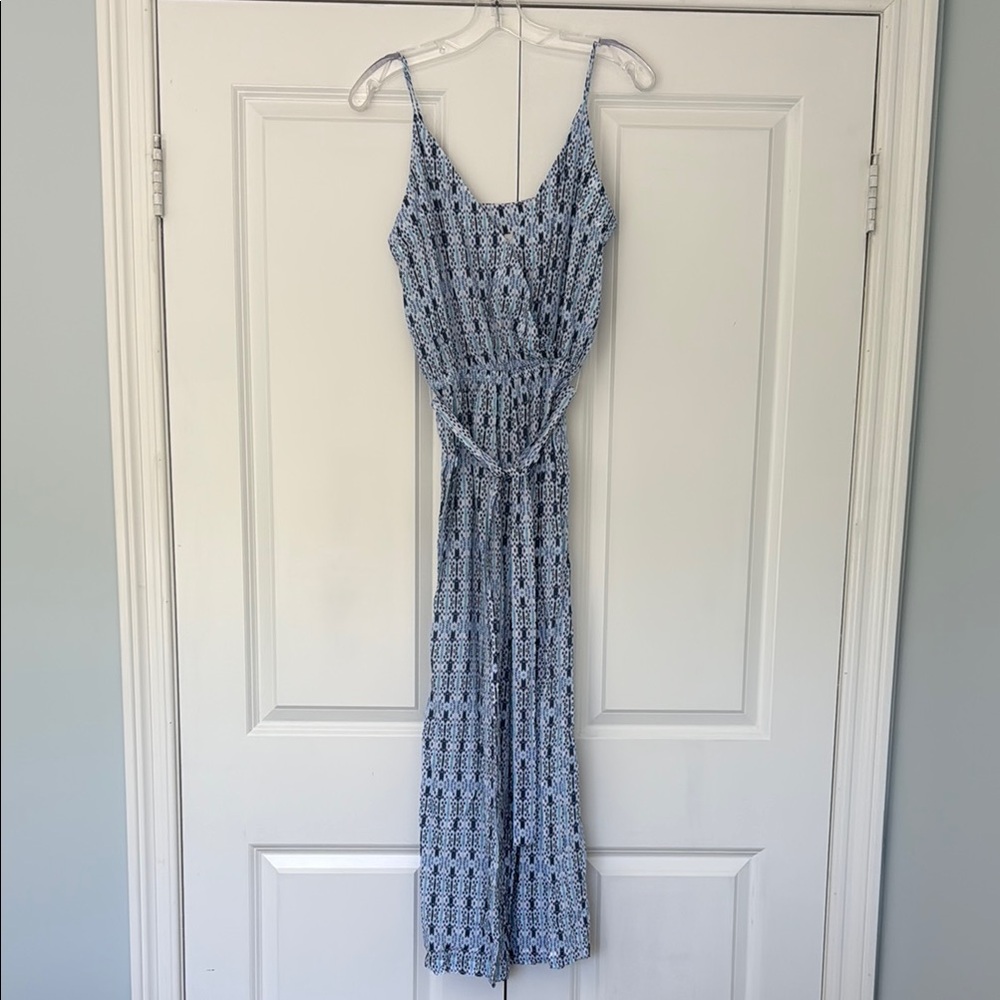 Seafolly Blue Gray Sleeveless Jumpsuit Resort Wear EUC